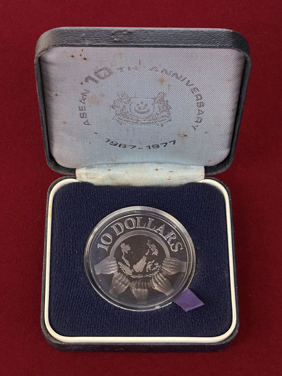 [Singapore] ASEAN 10th Anniversary $10 Silver Proof Coin 1977 [B-0000805]