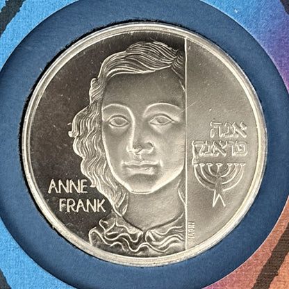 【イスラエル】アンネ・フランク公式記念メダル 銀製メダル プルーフ 1988［B-0000811］