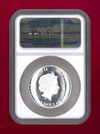[Australia] Kangaroo 1 Dollar Silver Proof High Relief 2010 NGC PF 70 ULTRA CAMEO [B-0000815]