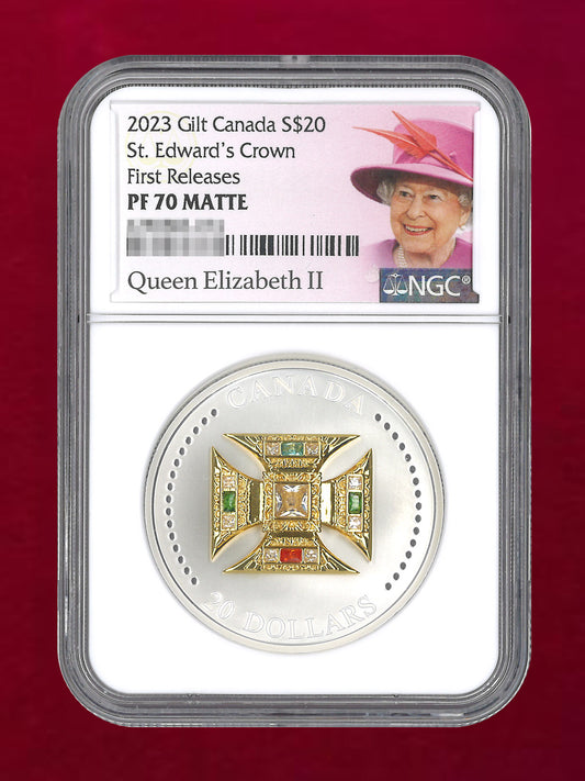 【カナダ】チャールズ3世戴冠式 20ドル 銀貨 2023 NGC PF 70 MATTE［B-0000825］