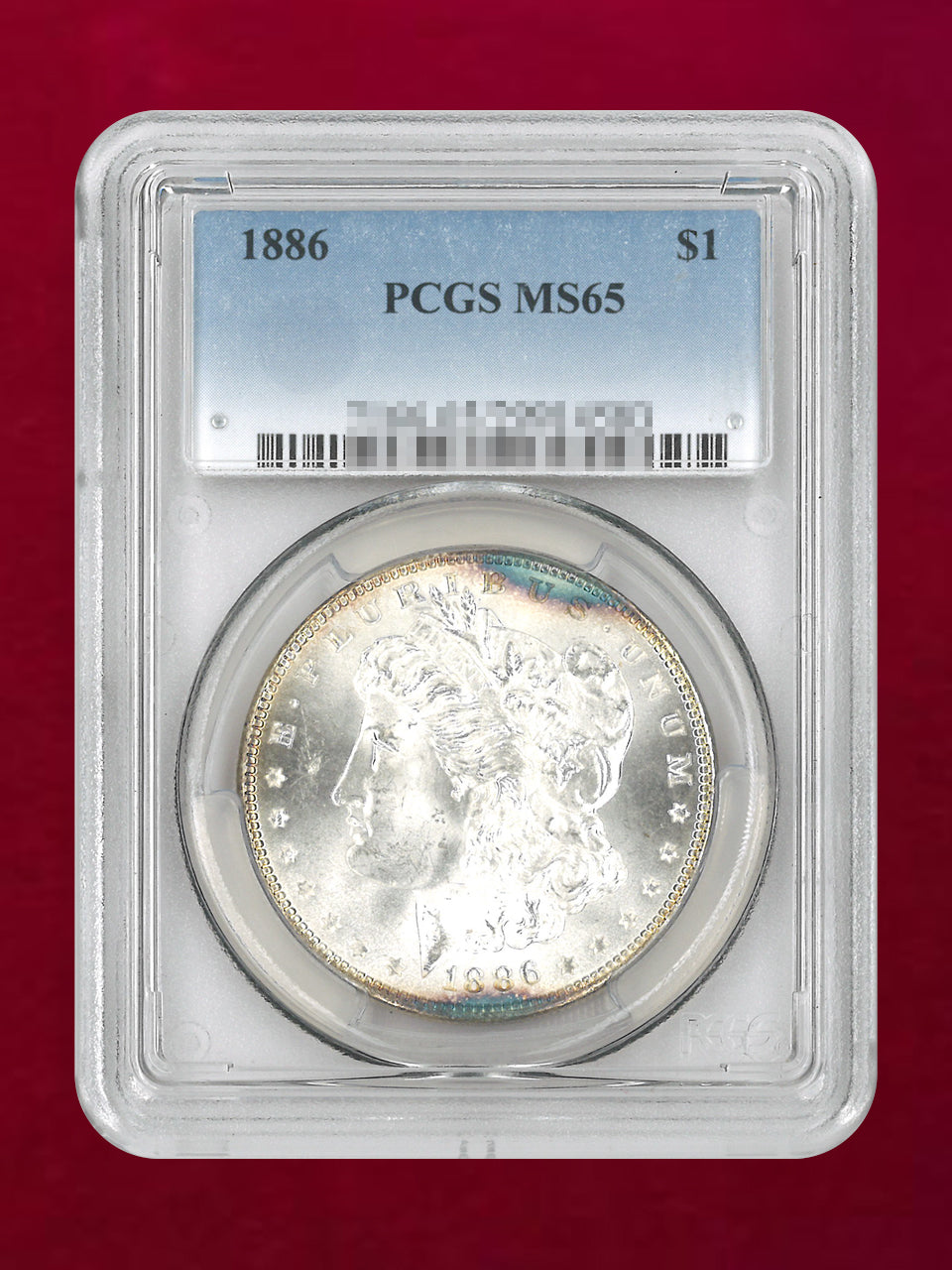 【アメリカ】1ドル 銀貨 モルガンダラー 1886 PCGS MS65［B-0000828］