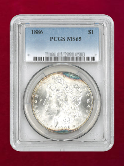 【アメリカ】1ドル 銀貨 モルガンダラー 1886 PCGS MS65［B-0000828］