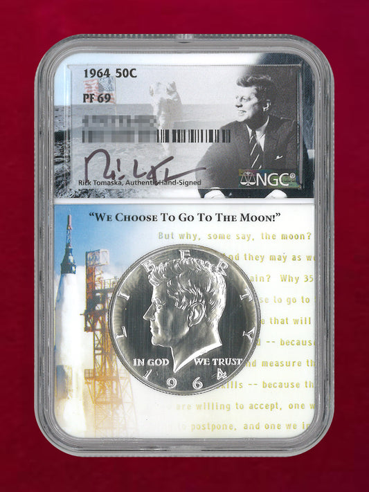 【アメリカ】ケネディハーフダラー 50セント 銀貨 プルーフ 1964 NGC PF 69［B-0000830］