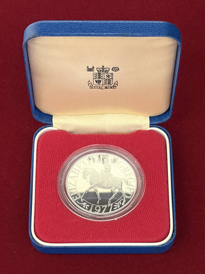 【イギリス】エリザベス2世女王即位25周年記念 25ペンス 銀貨 プルーフ 1977［B-0000851］