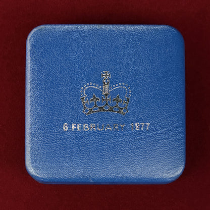 【イギリス】エリザベス2世女王即位25周年記念 25ペンス 銀貨 プルーフ 1977［B-0000851］