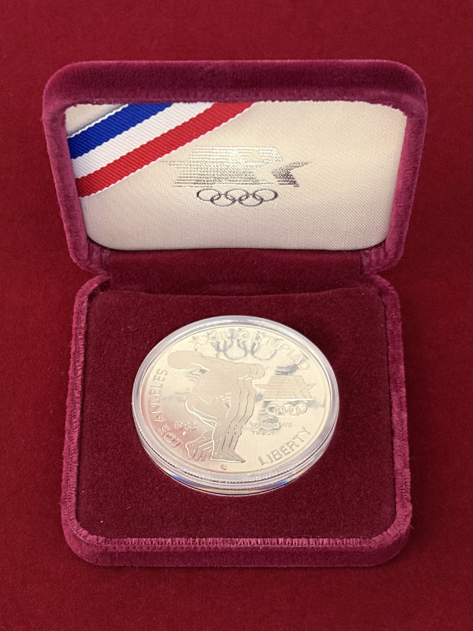 [USA] Los Angeles Olympic Games Commemorative 1983 Silver Dollar Coin [B-0000484]