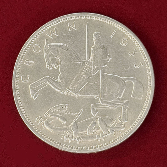 【イギリス】ジョージ5世即位25周年記念 クラウン 銀貨 1935［B-0000874］