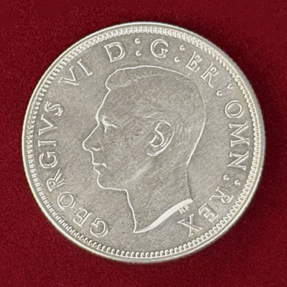 【イギリス】ジョージ6世 2シリング 銀貨 1944［B-0000875］