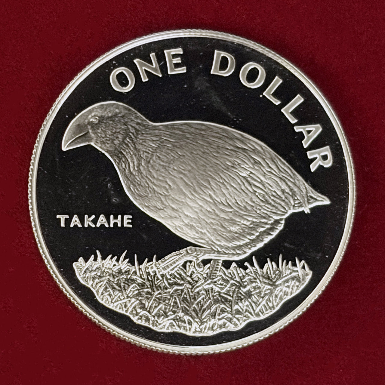 【ニュージーランド】ニュージーランドの鳥 タカヘ 1ドル 銀貨 プルーフ 1982［B-0000879］