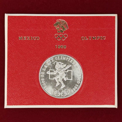 【メキシコ】メキシコオリンピック記念 25ペソ 銀貨 1968［B-0000880］