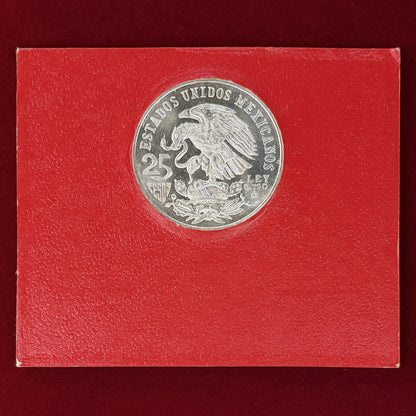 【メキシコ】メキシコオリンピック記念 25ペソ 銀貨 1968［B-0000880］