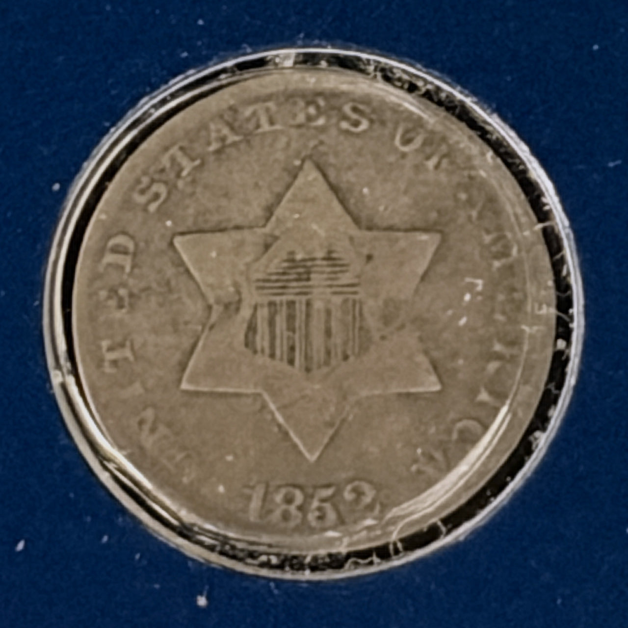 【アメリカ】3セント 銀貨 1852［B-0000882］