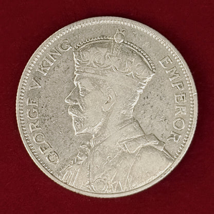 【ニュージーランド】1/2クラウン 銀貨 1933［B-0000883］