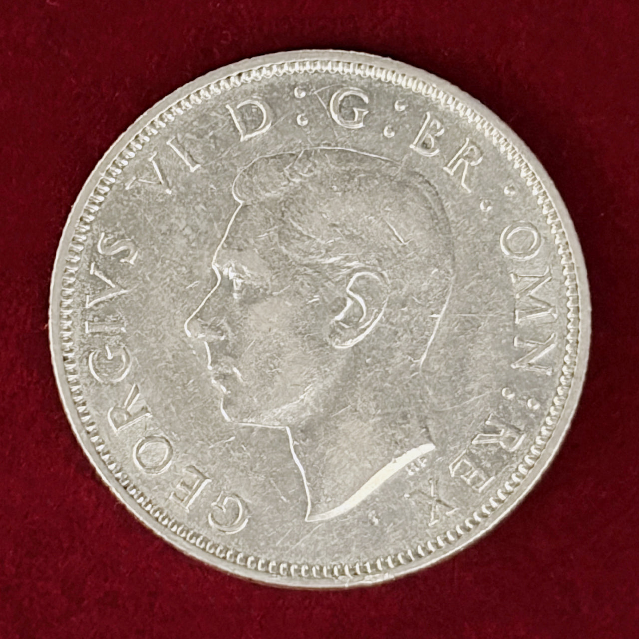 【イギリス】2シリング 銀貨 1946［B-0000886］
