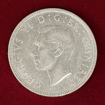 【イギリス】2シリング 銀貨 1946［B-0000886］
