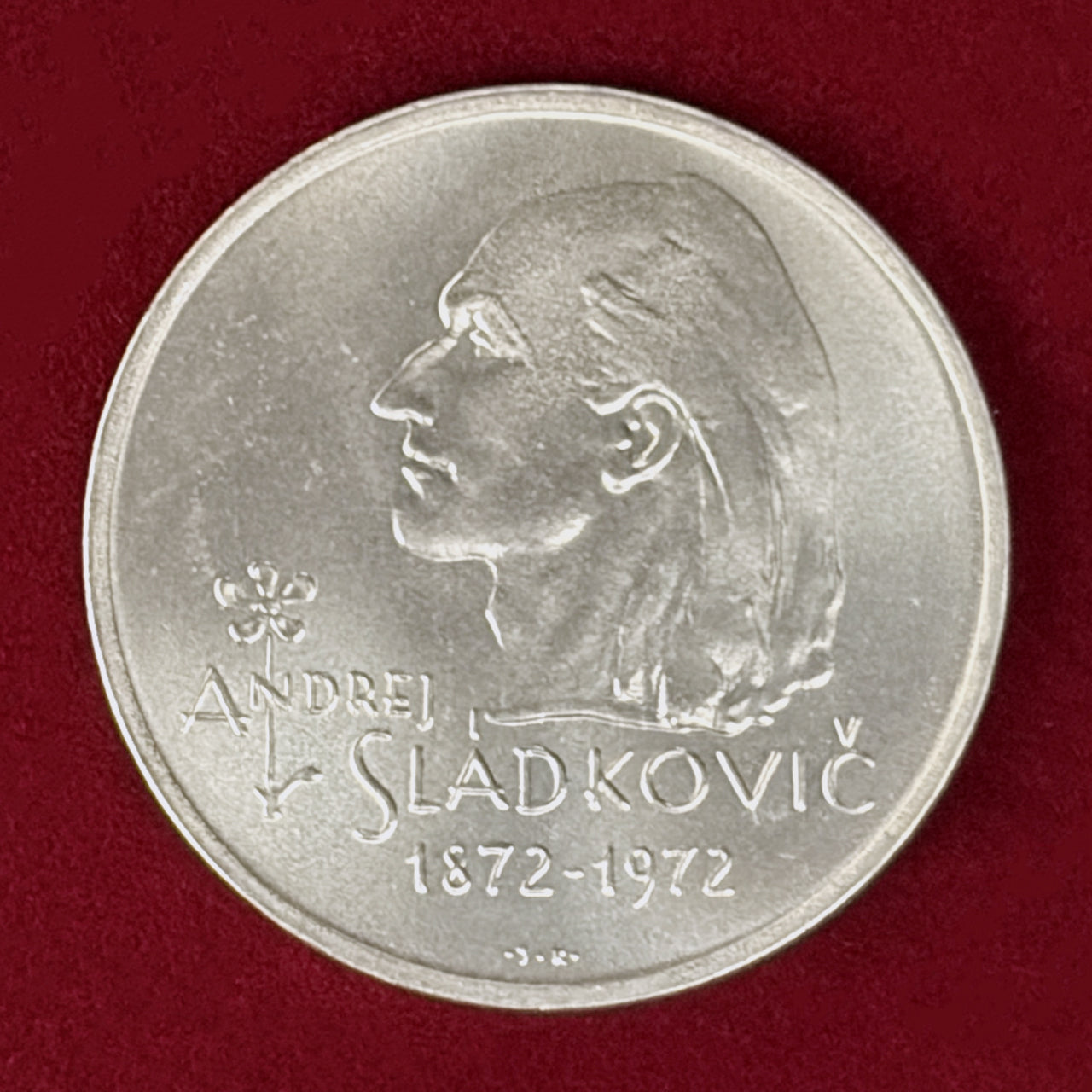 【チェコスロバキア】アンドレイ・スラドコビッチ没後100周年記念 20コルナ 銀貨 1972［B-0000896］