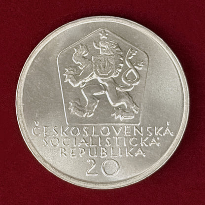 【チェコスロバキア】アンドレイ・スラドコビッチ没後100周年記念 20コルナ 銀貨 1972［B-0000896］