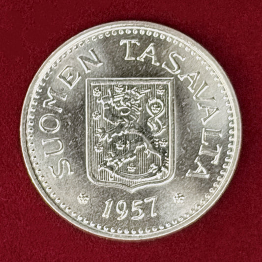 【フィンランド】100マルカ 銀貨 1957［B-0000902］