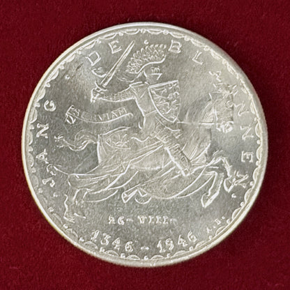[Luxembourg] 600th Anniversary of the Death of John the Blind, 100 Franc Silver Coin, ND (1946) [B-0000646]