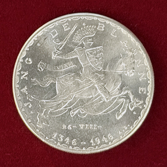[Luxembourg] 600th Anniversary of the Death of John the Blind, 100 Franc Silver Coin, ND (1946) [B-0000646]