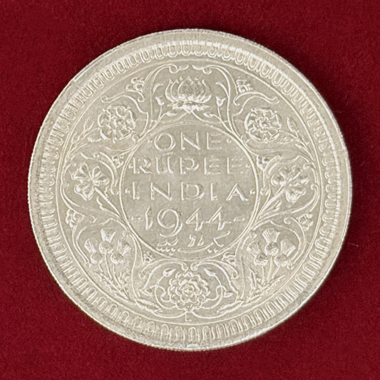 【インド】ルピー 銀貨 1944［B-0000911］