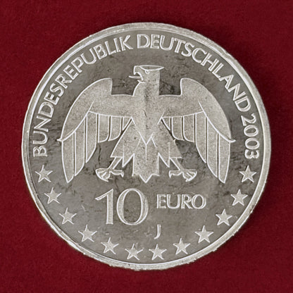 【ドイツ】ユストゥス・フォン・リービッヒ 10ユーロ 銀貨 2003［B-0000927］
