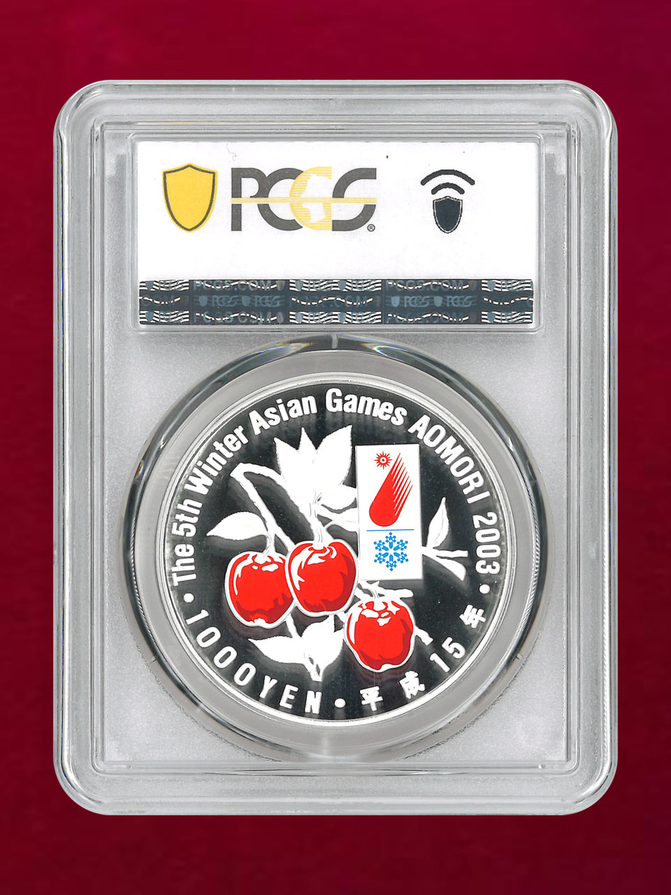 【日本】第5回アジア冬季競技大会記念 1000円 銀貨 プルーフ 平成15(2003) PCGS PR70DCAM［B-0000932］