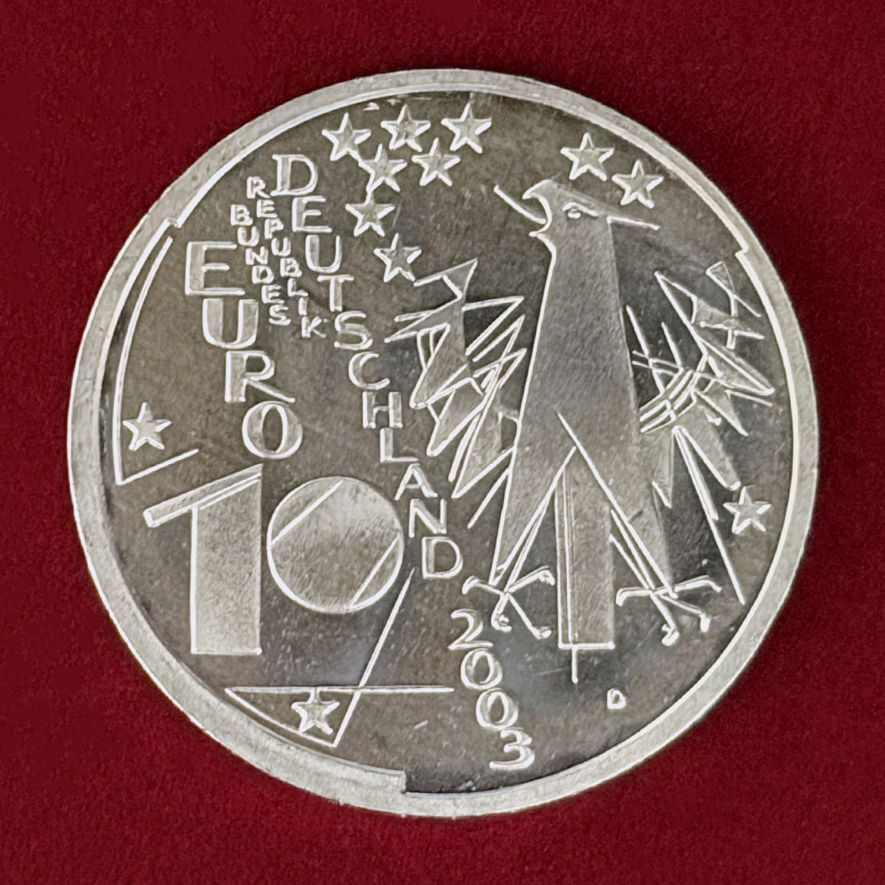 【ドイツ】ドイツ博物館100周年記念 10ユーロ 銀貨 2003［B-0000934］
