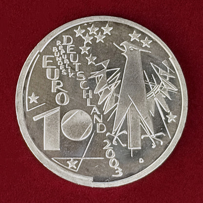 【ドイツ】ドイツ博物館100周年記念 10ユーロ 銀貨 2003［B-0000934］