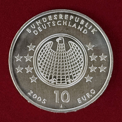 【ドイツ】アルバート・アインシュタイン 相対性理論100周年記念 10ユーロ 銀貨 2005［B-0000942］