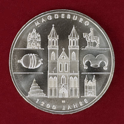 【ドイツ】マグデブルク都市創建1200周年記念 10ユーロ 銀貨 2005［B-0000944］
