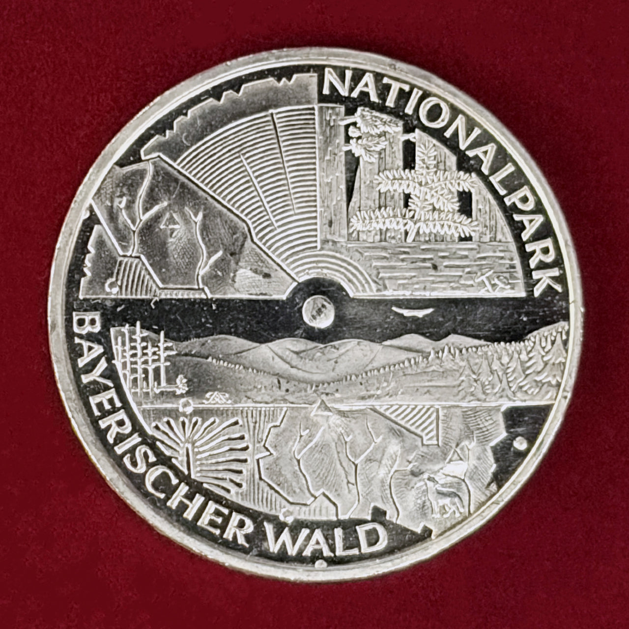 【ドイツ】バイエルンの森国立公園 10ユーロ 銀貨 プルーフ 2005［B-0000945］