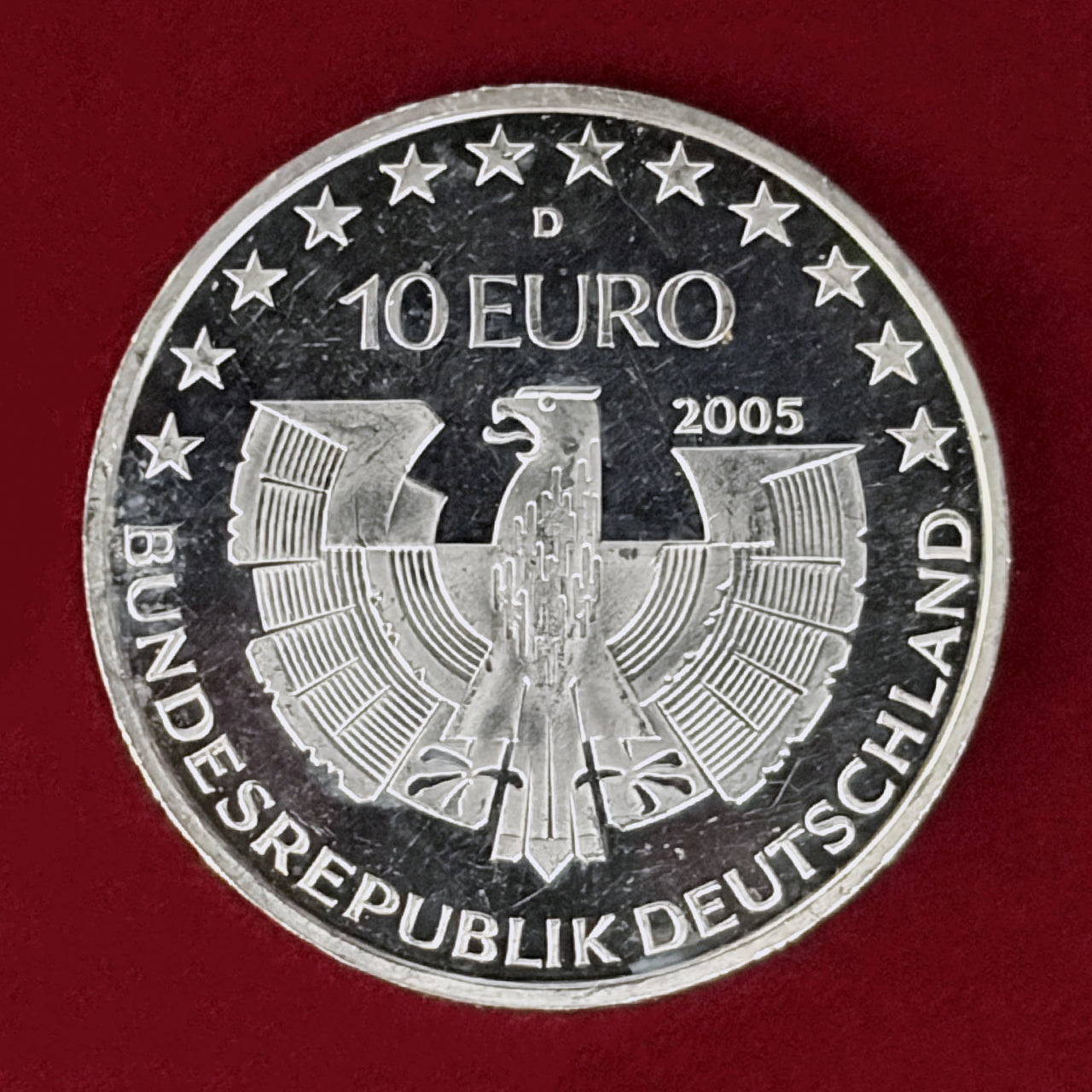 【ドイツ】バイエルンの森国立公園 10ユーロ 銀貨 プルーフ 2005［B-0000945］