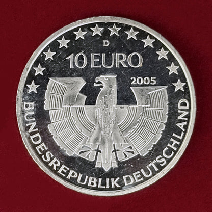 【ドイツ】バイエルンの森国立公園 10ユーロ 銀貨 プルーフ 2005［B-0000945］