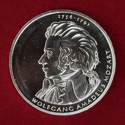 【ドイツ】モーツァルト生誕250周年記念 10ユーロ 銀貨 プルーフ 2006［B-0000953］