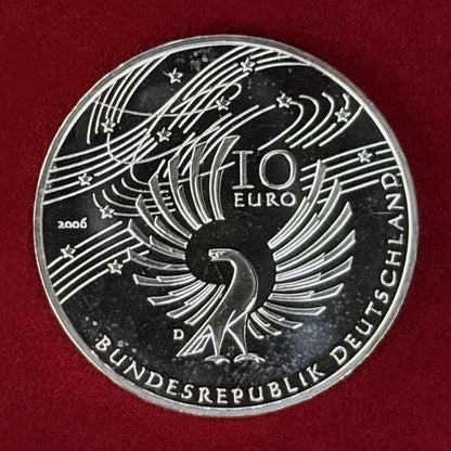【ドイツ】モーツァルト生誕250周年記念 10ユーロ 銀貨 プルーフ 2006［B-0000953］