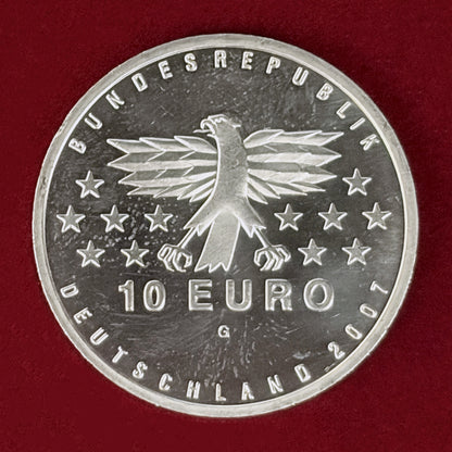 【ドイツ】ザールラント州連邦加入50周年記念 10ユーロ 銀貨 2007［B-0000956］