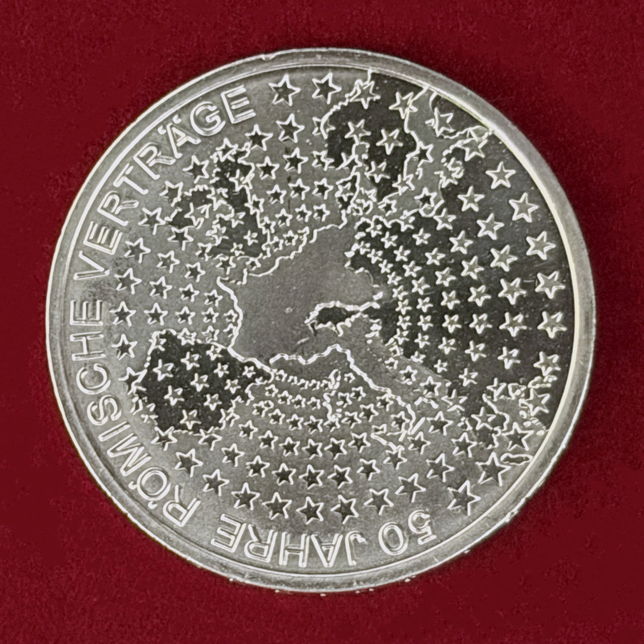 【ドイツ】ローマ条約調印50周年記念 10ユーロ 銀貨 2007［B-0000957］