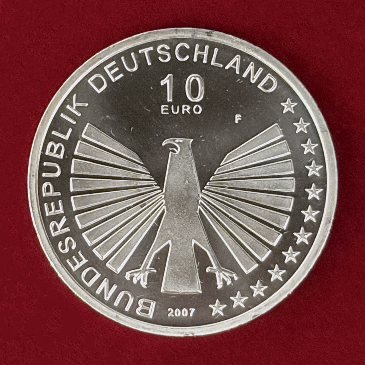 【ドイツ】ローマ条約調印50周年記念 10ユーロ 銀貨 2007［B-0000957］