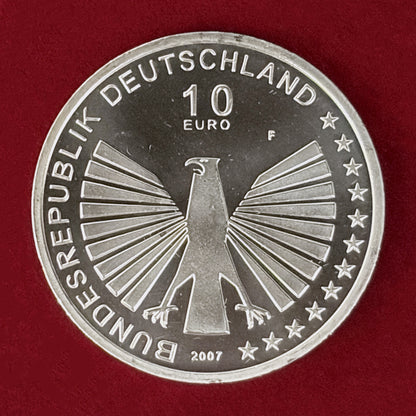 【ドイツ】ローマ条約調印50周年記念 10ユーロ 銀貨 2007［B-0000957］