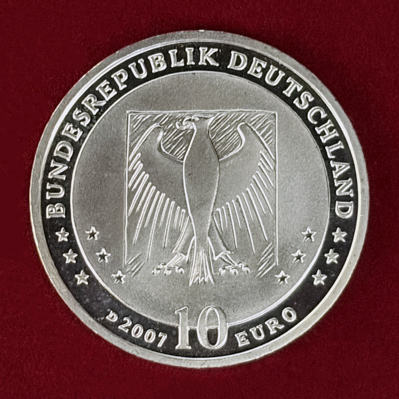 【ドイツ】ヴィルヘルム・ブッシュ生誕175周年記念 10ユーロ 銀貨 プルーフ 2007［B-0000958］