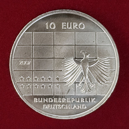 【ドイツ】ドイツ連邦銀行設立50周年記念 10ユーロ 銀貨 2007［B-0000959］
