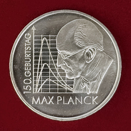 【ドイツ】マックス・プランク生誕150周年記念 10ユーロ 銀貨 2008［B-0000961］