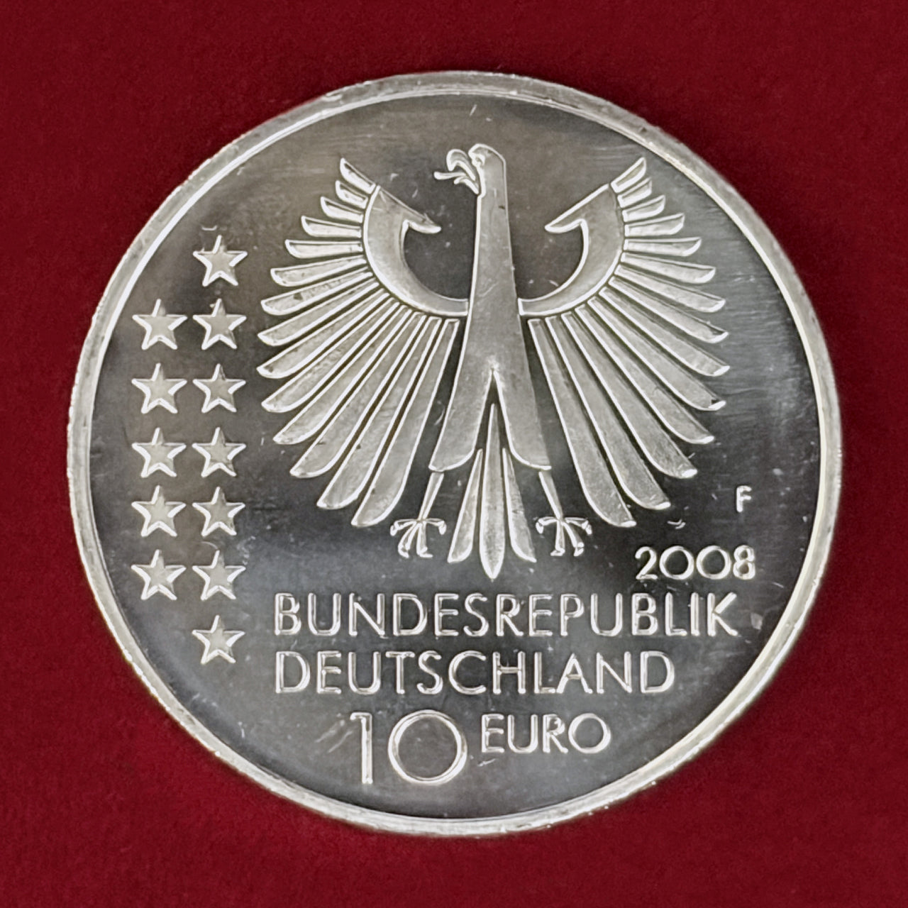 【ドイツ】マックス・プランク生誕150周年記念 10ユーロ 銀貨 2008［B-0000961］