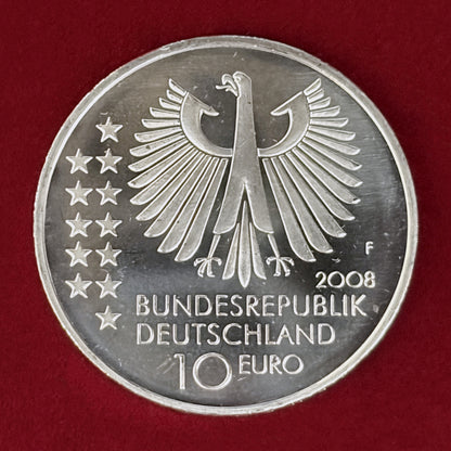 【ドイツ】マックス・プランク生誕150周年記念 10ユーロ 銀貨 2008［B-0000961］