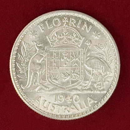 【オーストラリア】フローリン 銀貨 1940［B-0000969］