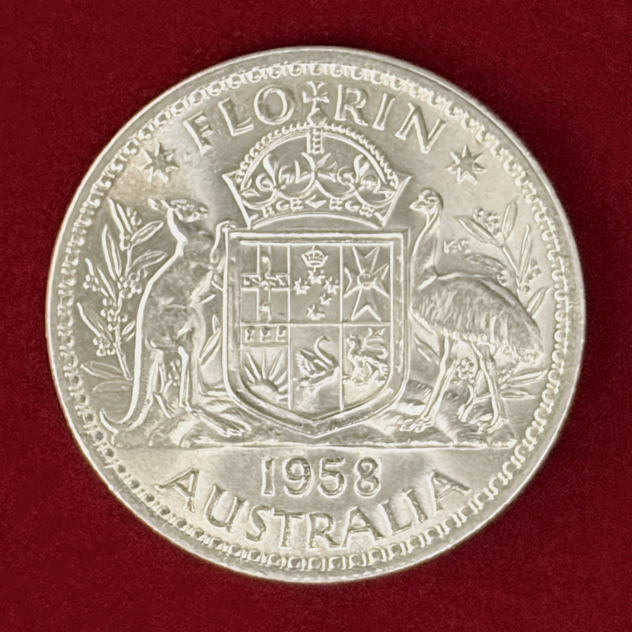 【オーストラリア】フローリン 銀貨 1958［B-0000970］