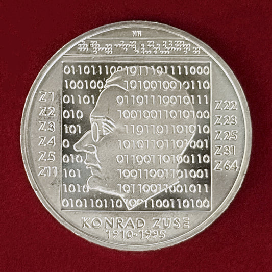 【ドイツ】コンラート・ツーゼ生誕100周年記念 10ユーロ 銀貨 2010［B-0000978］