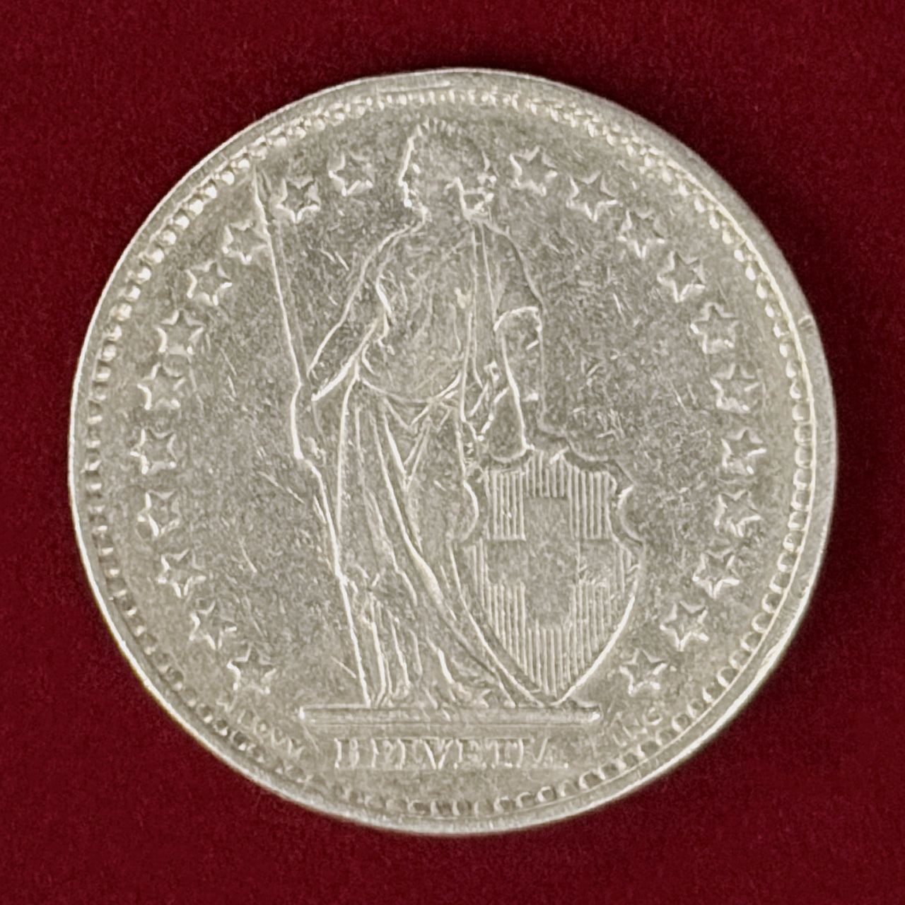 【スイス】2フラン 銀貨 1920［B-0000982］