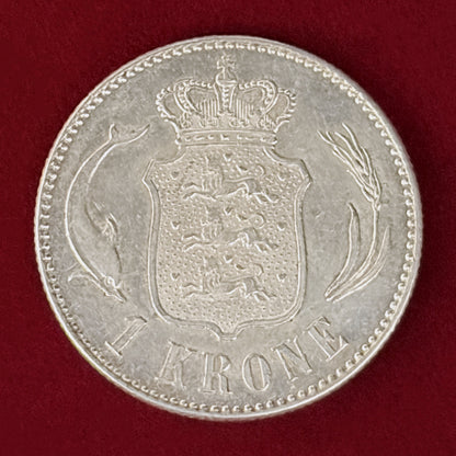 【デンマーク】クローネ 銀貨 1915［B-0000991］
